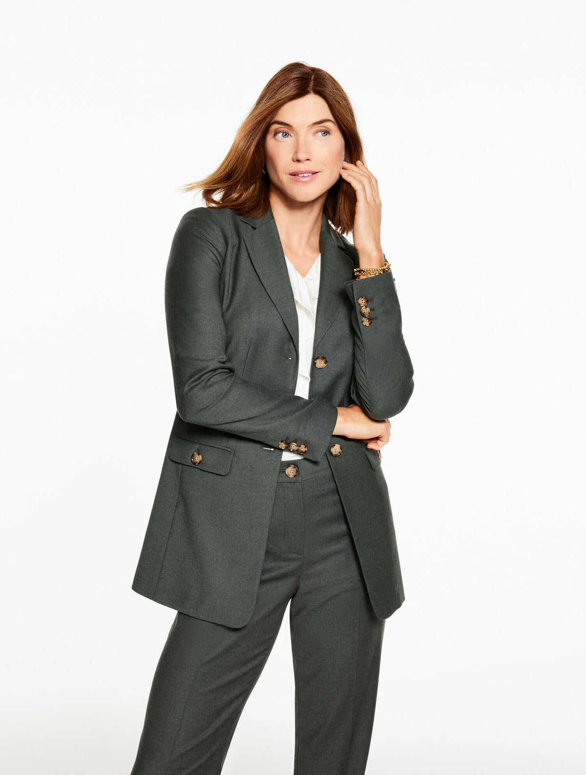 Talbots LUXE ITALIAN FLANNEL BLAZER