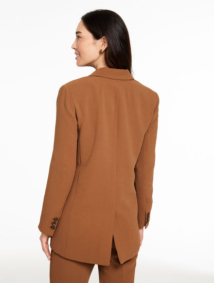 Talbots POLISHED CREPE SINGLE BUTTON BLAZER