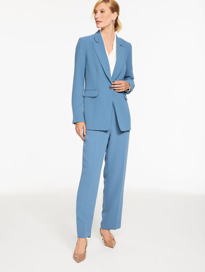 Talbots POLISHED CREPE SINGLE BUTTON BLAZER