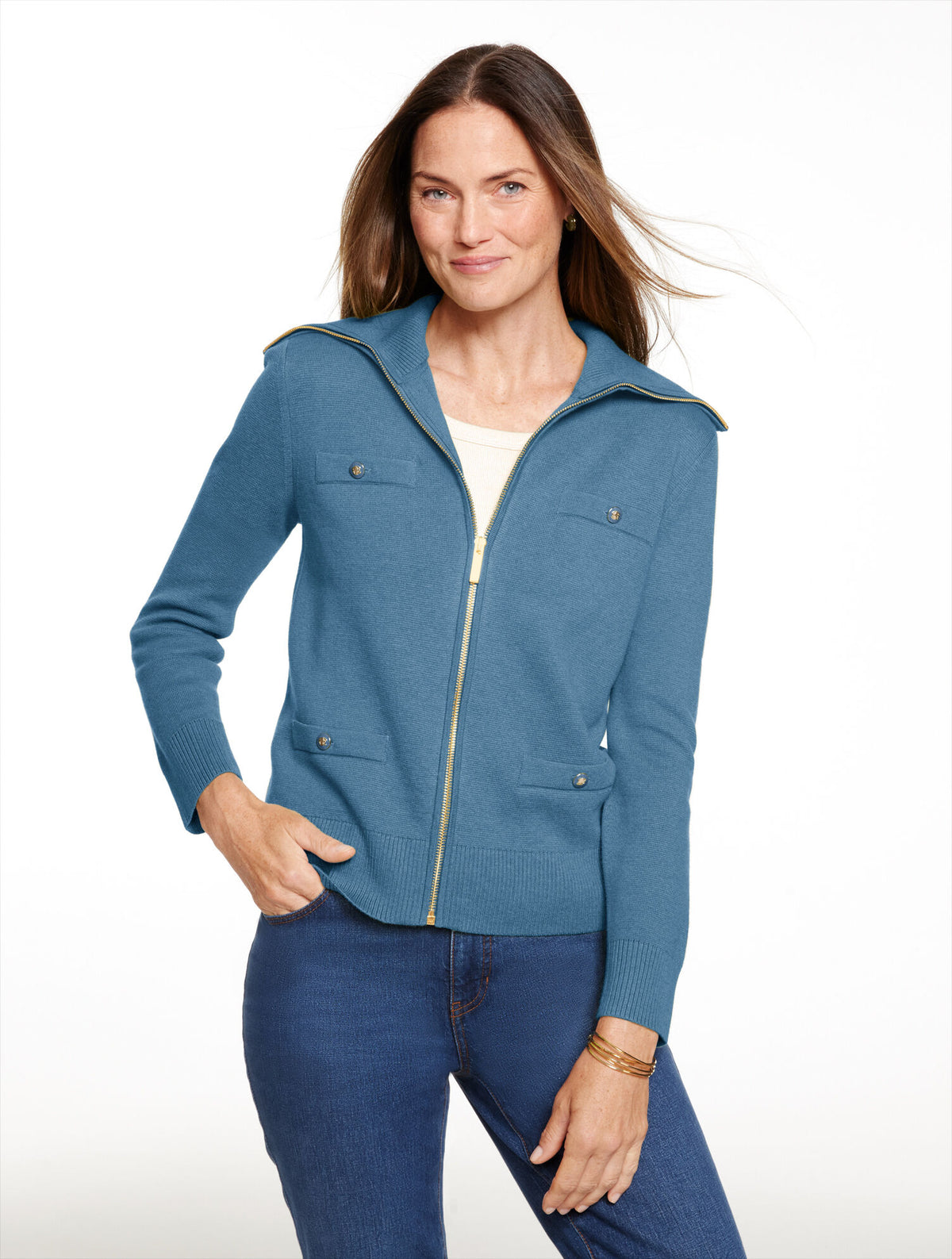 Talbots FULL-ZIP CARDIGAN