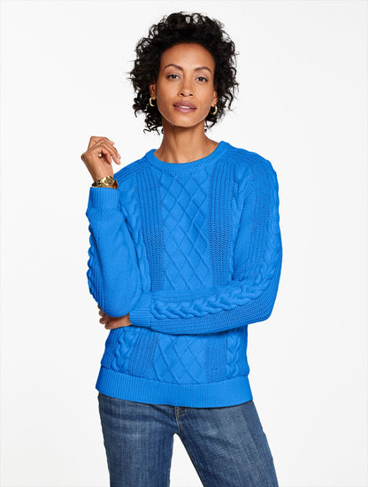 Talbots CABLE KNIT CREWNECK SWEATER
