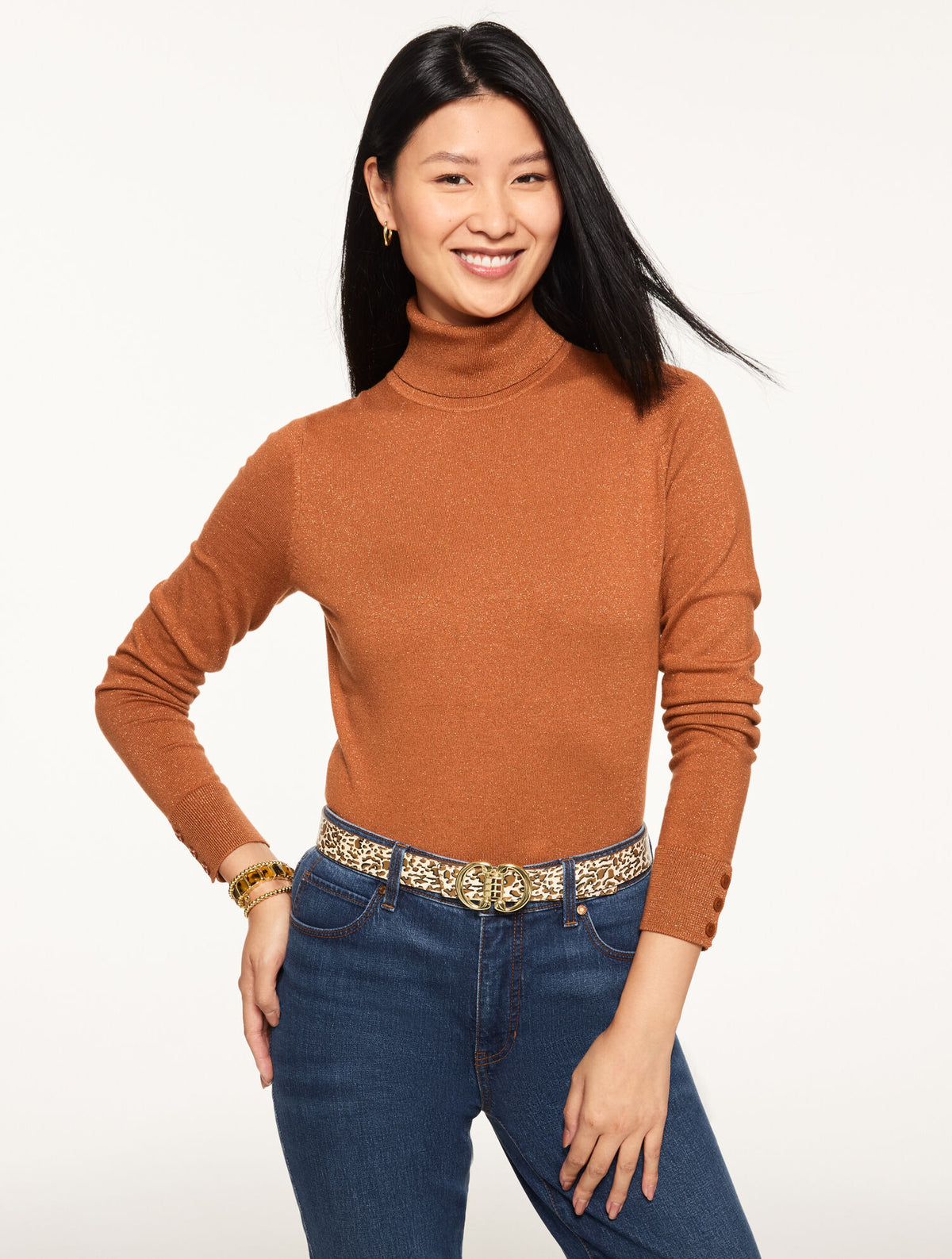 Talbots PERFECT METALLIC TURTLENECK