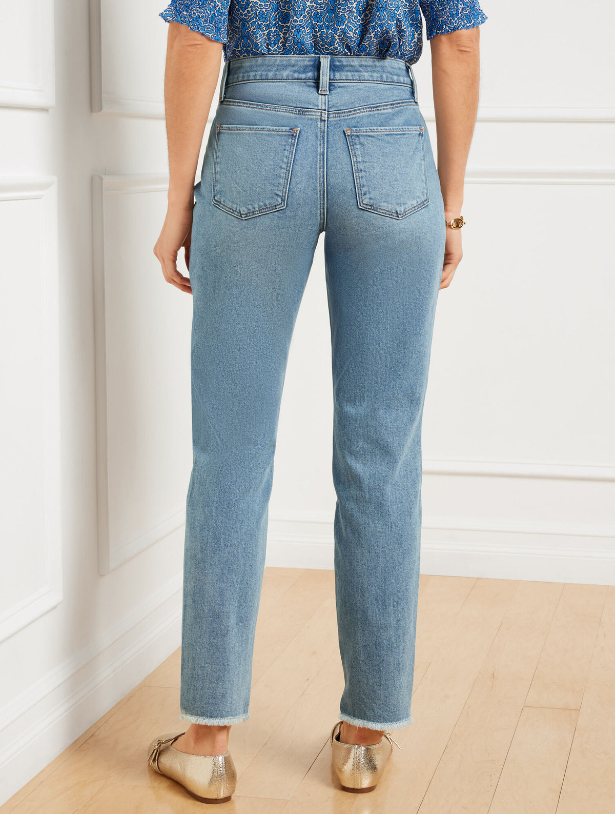 Talbots SLIM ANKLE STEP HEM JEANS - MAREA WASH