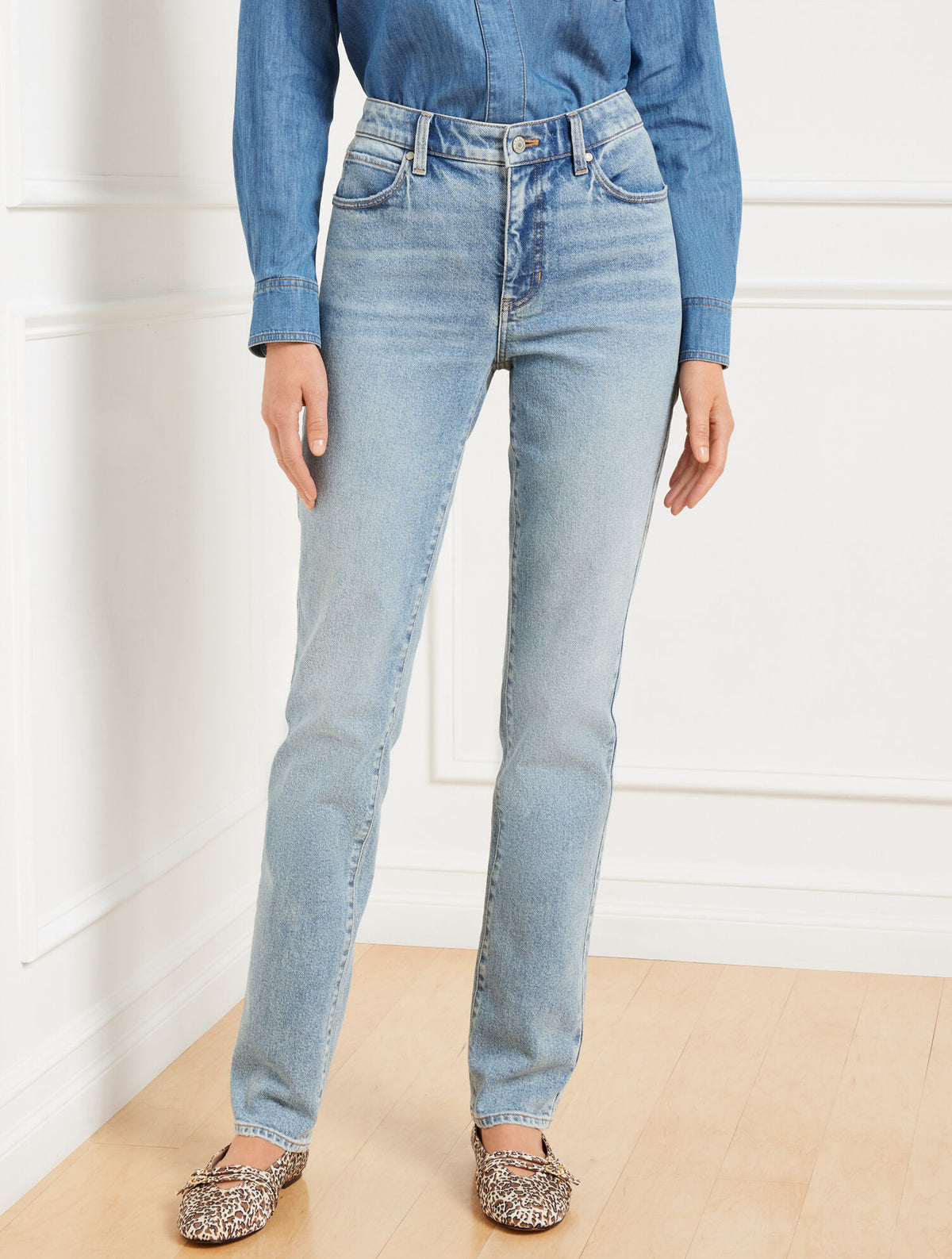 Talbots STRAIGHT LEG JEANS - GLENDALE WASH