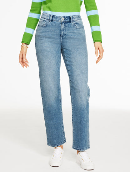 Talbots TAILORED MID RISE STRAIGHT LEG JEANS - PEMBROKE WASH