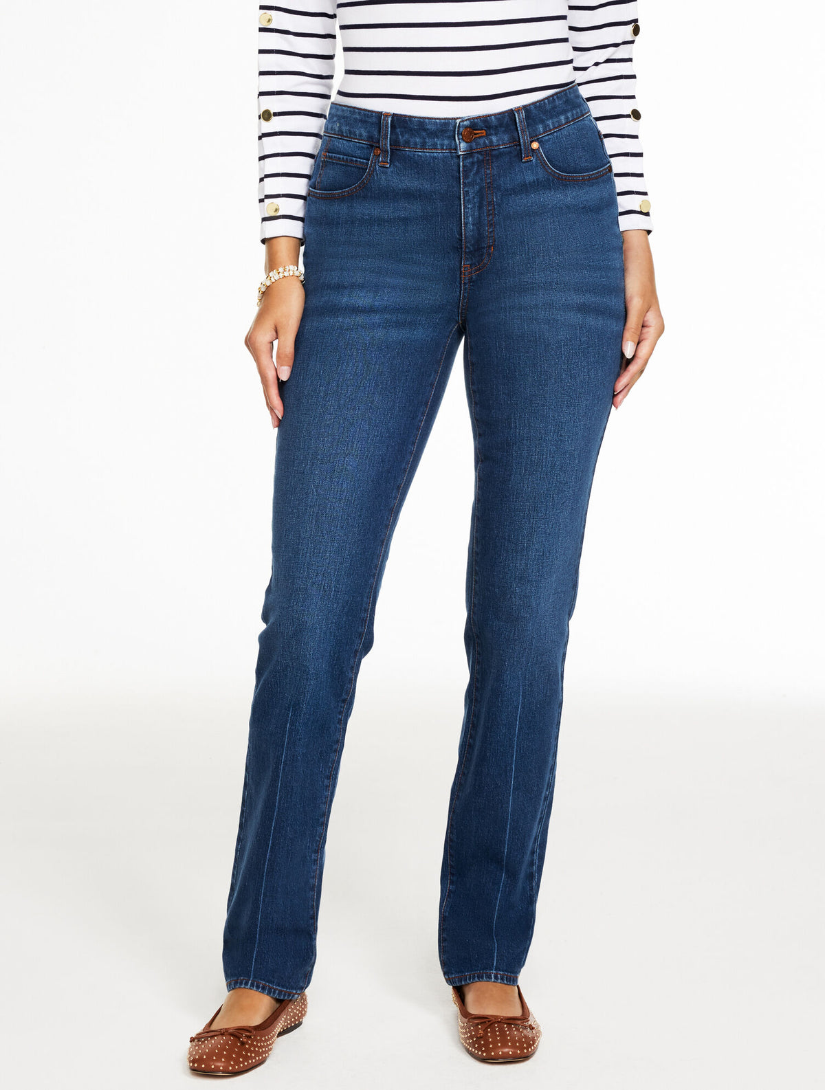 Talbots STRAIGHT LEG JEANS - RAMONA WASH - CURVY FIT
