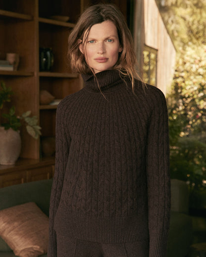 Talbots ORGANIC COTTON BLEND GRADIENT CABLE SWEATER