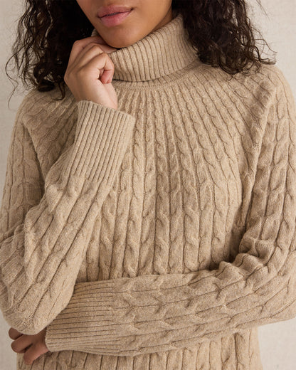 Talbots ORGANIC COTTON BLEND GRADIENT CABLE SWEATER