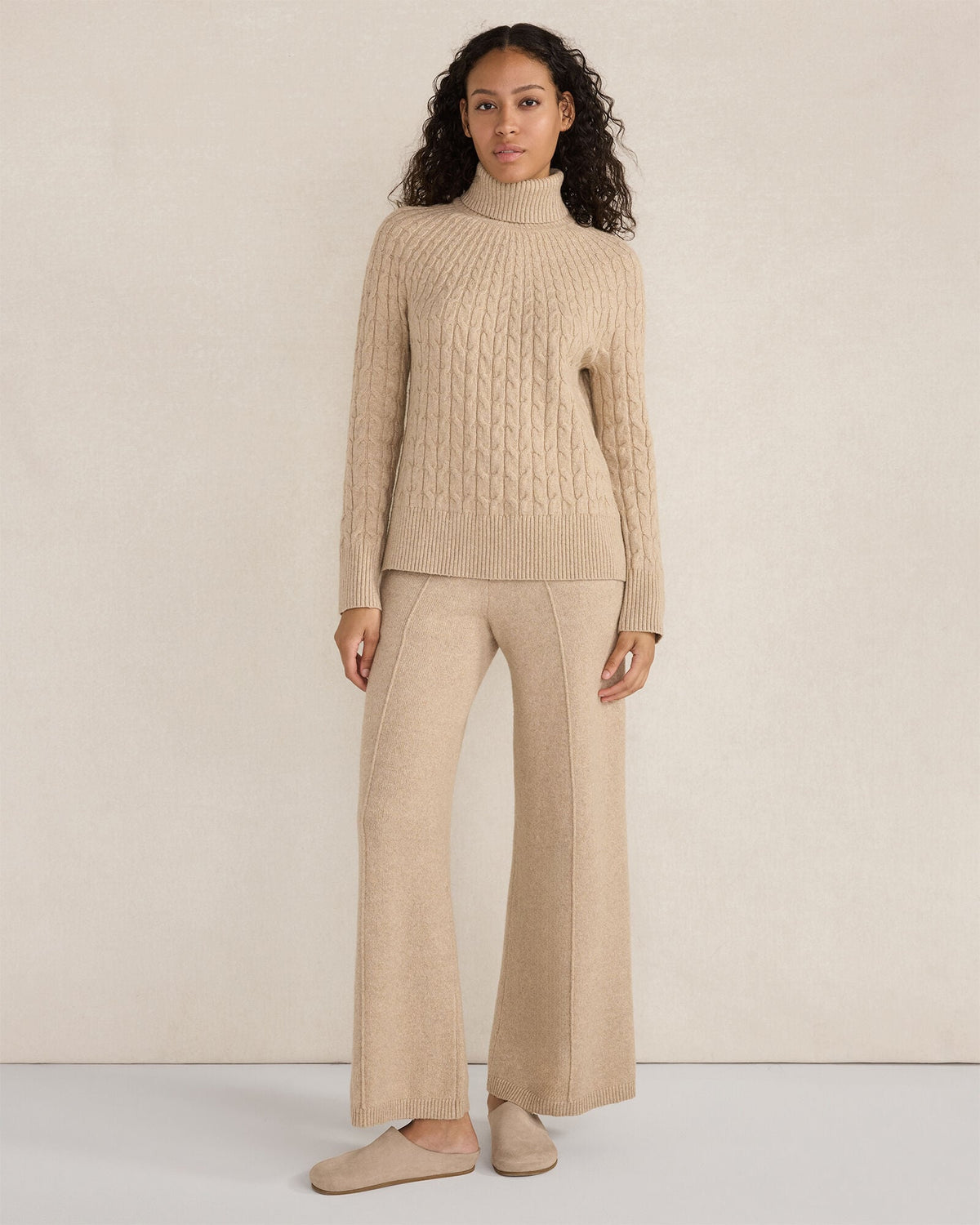 Talbots ORGANIC COTTON BLEND GRADIENT CABLE SWEATER