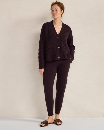Talbots CASHMERE CABLE CARDIGAN