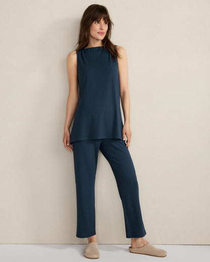 Talbots RIBBED BATEAU NECK SLEEVELESS TOP