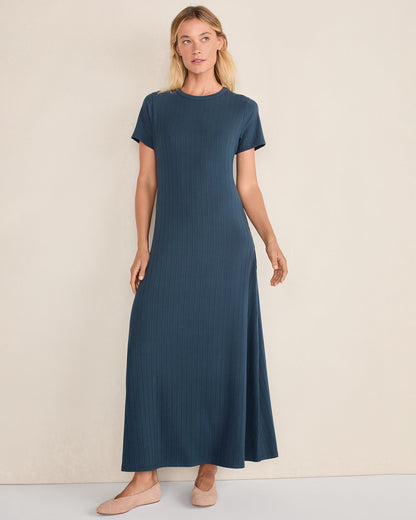 Talbots RIBBED T-SHIRT MAXI DRESS