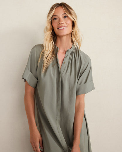 Talbots LUXE MODAL SHORT SLEEVE MIDI DRESS