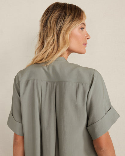 Talbots LUXE MODAL SHORT SLEEVE MIDI DRESS