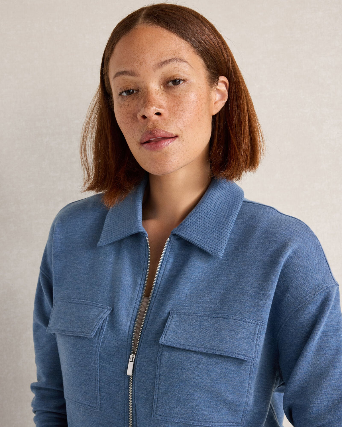 Talbots FLEECE COLLARED JACKET