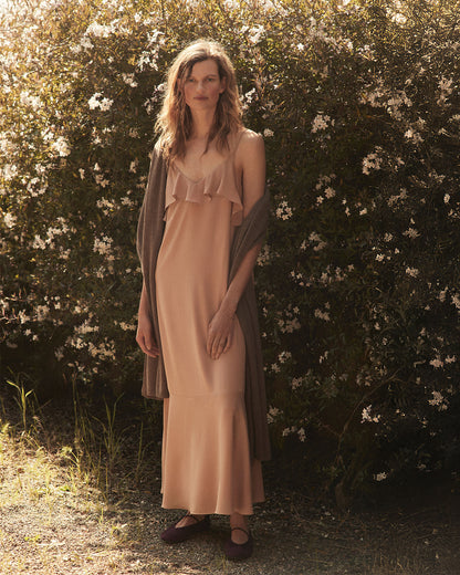 Talbots GEORGETTE FLOUNCE MAXI DRESS
