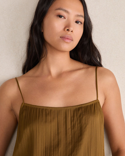 Talbots SILKY PLEATED MAXI DRESS