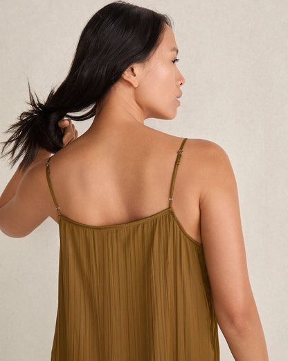 Talbots SILKY PLEATED MAXI DRESS