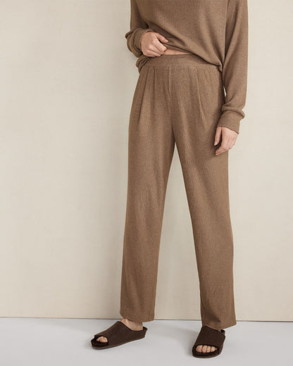 Talbots BRUSHED RIB KNIT TAPERED PANTS
