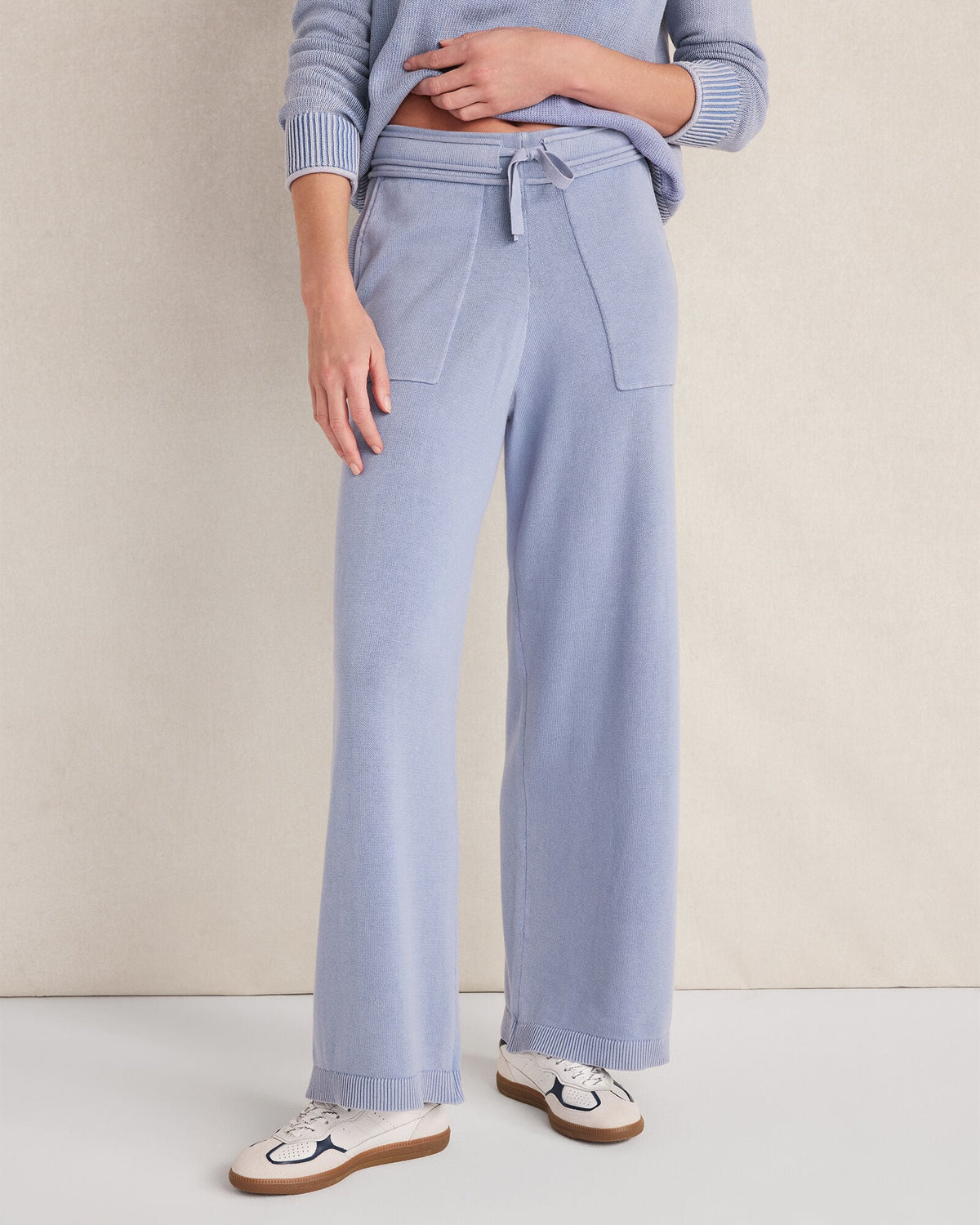 Talbots ORGANIC COTTON KNIT WIDE LEG PANTS