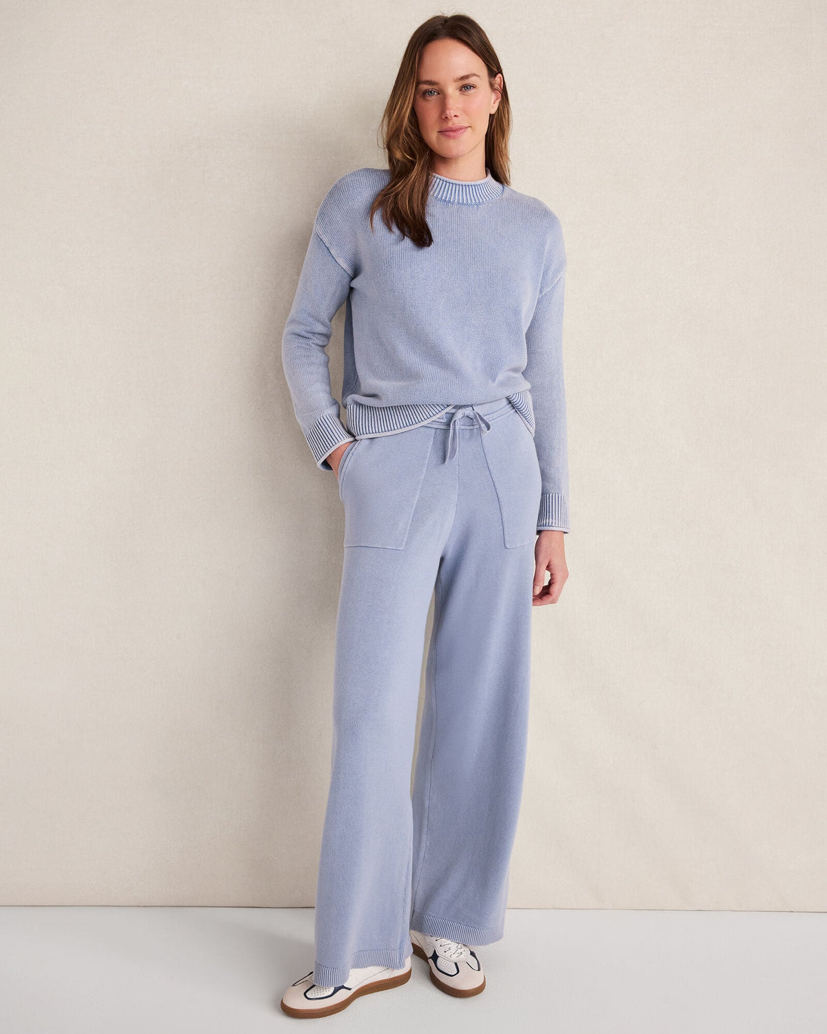Talbots ORGANIC COTTON KNIT WIDE LEG PANTS