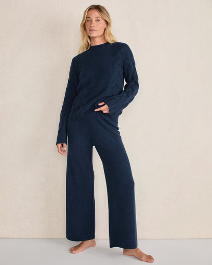 Talbots CASHMERE CABLE ROLL NECK SWEATER