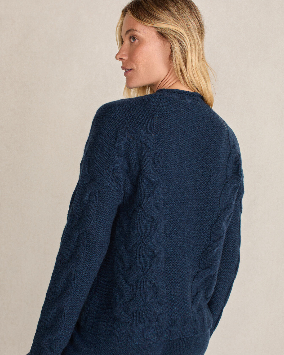 Talbots CASHMERE CABLE ROLL NECK SWEATER