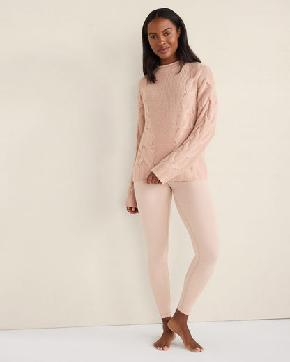 Talbots CASHMERE CABLE ROLL NECK SWEATER