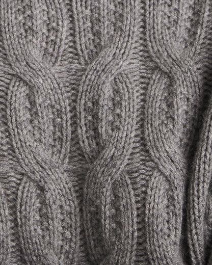 Talbots CASHMERE CABLE COLLARED SWEATER