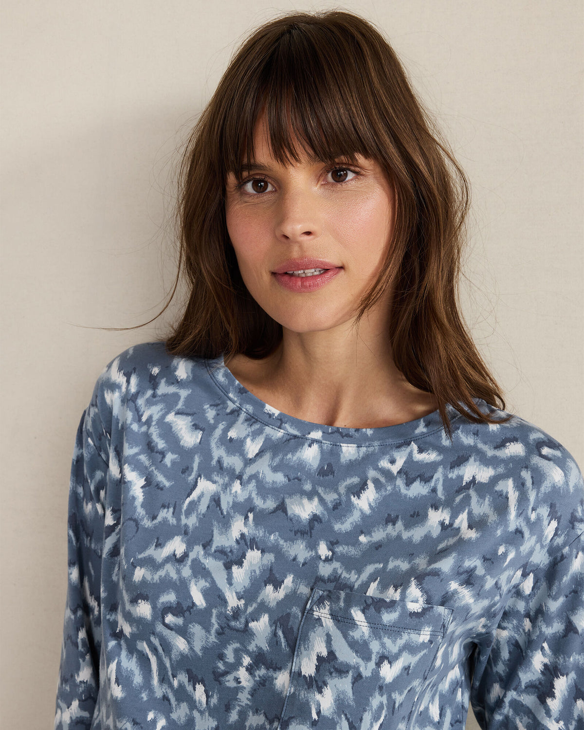 Talbots ORGANIC COTTON JERSEY WAVE PAJAMA SHIRT