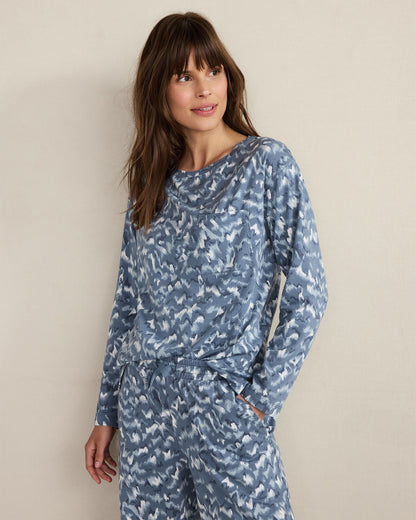 Talbots ORGANIC COTTON JERSEY WAVE PAJAMA SHIRT