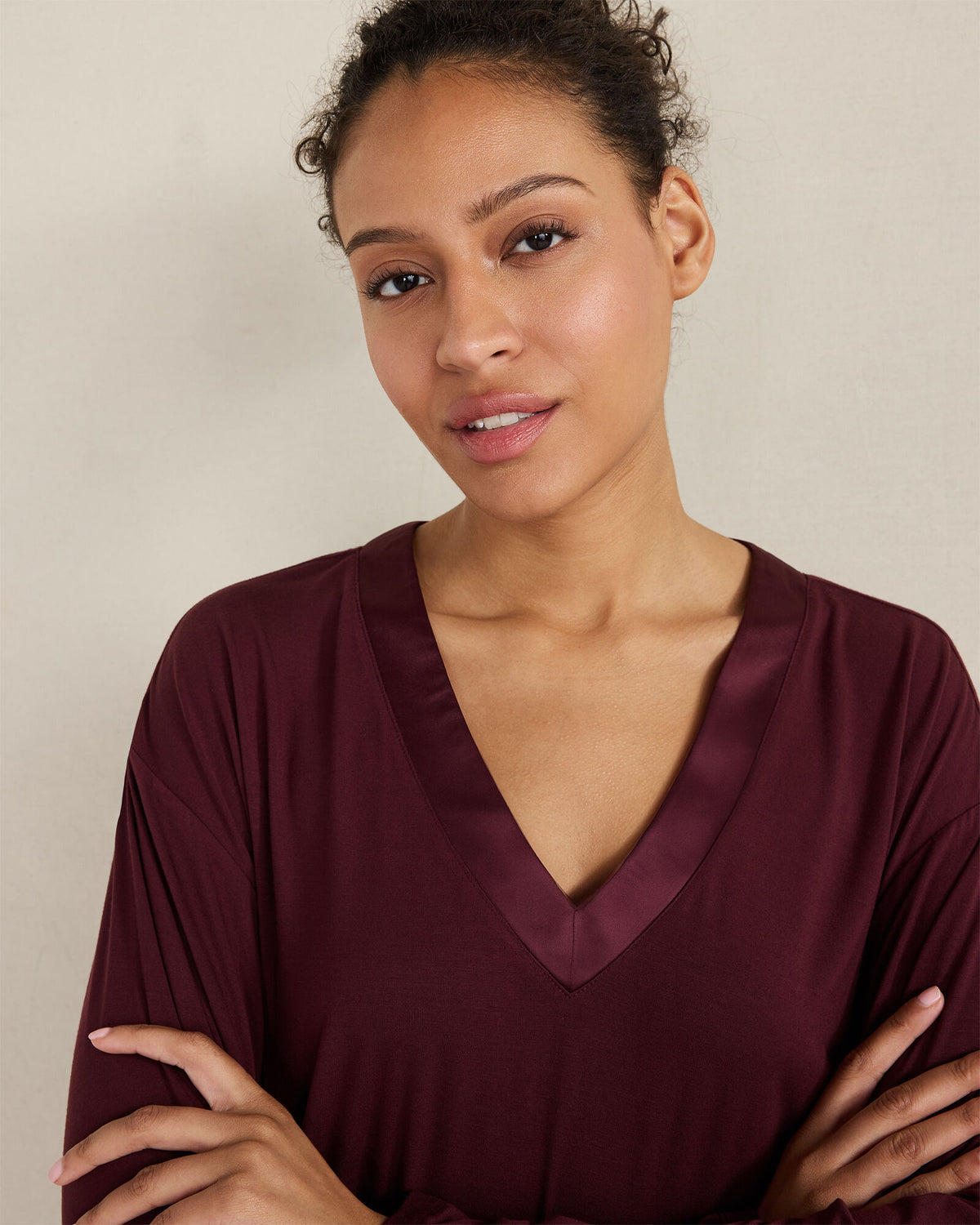 Talbots CALM & COOL LONG SLEEVE SLEEP TOP