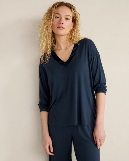 Talbots CALM & COOL LONG SLEEVE SLEEP TOP