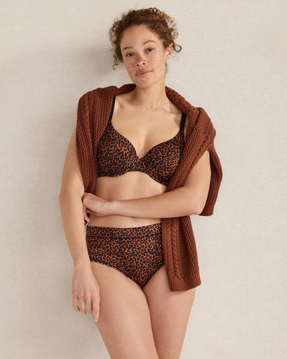 Talbots HAVEN WELL WITHIN X TALBOTS EMBRACE LUXE LEOPARD PERFECT COVERAGE BRA
