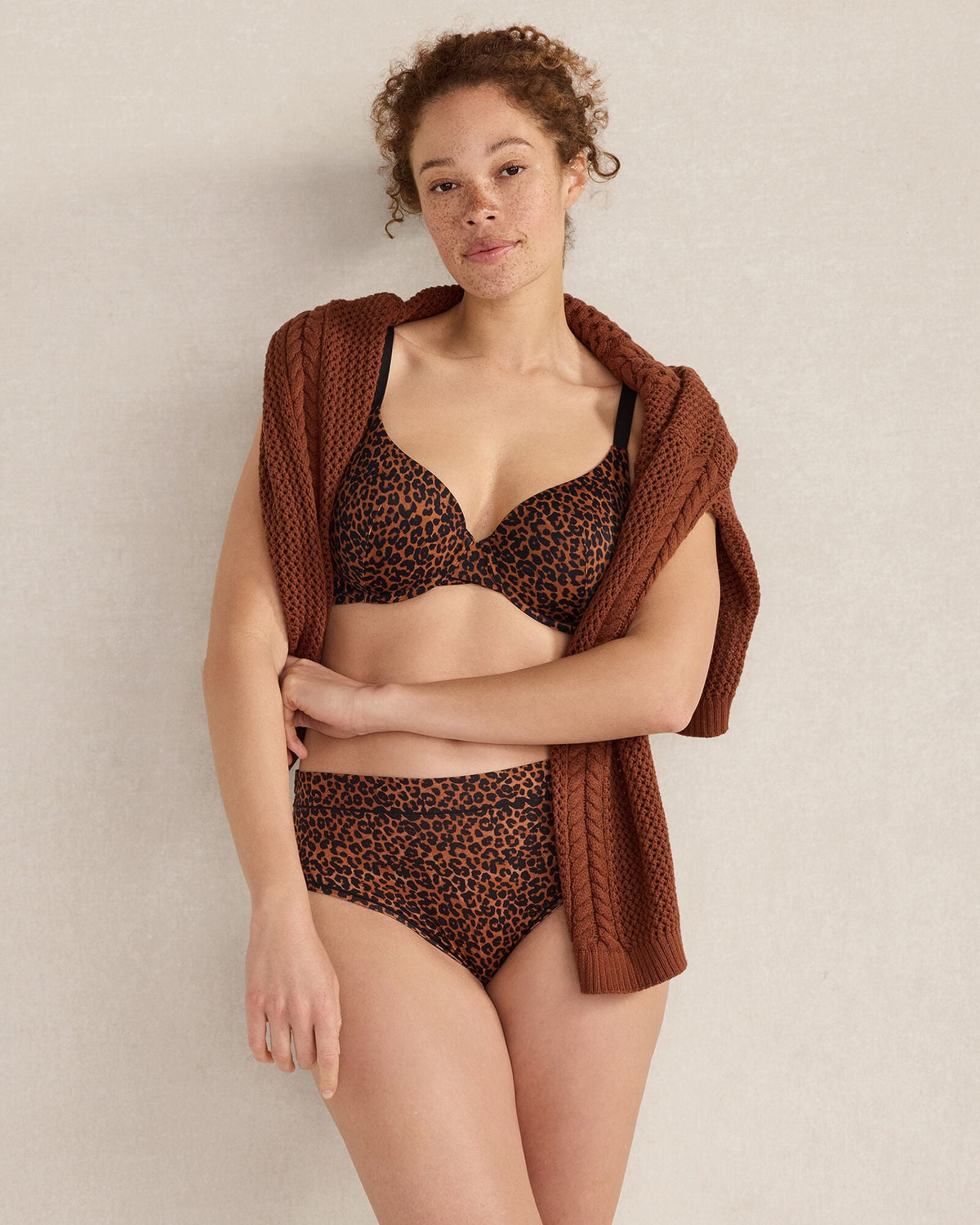 Talbots HAVEN WELL WITHIN X TALBOTS EMBRACE LUXE LEOPARD PERFECT COVERAGE BRA