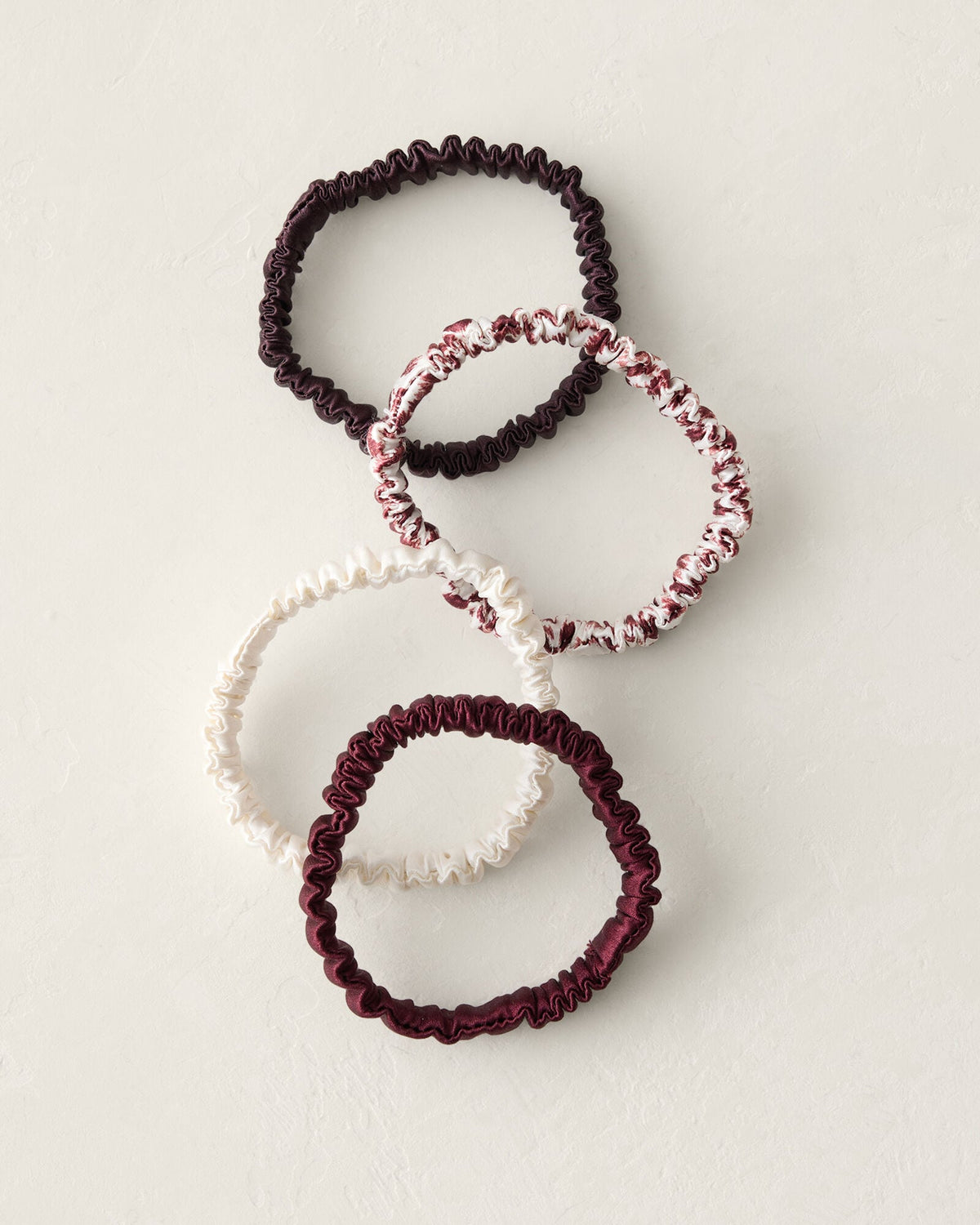 Talbots WASHABLE SILK HAIR TIES — ANIMAL DOT MULTI