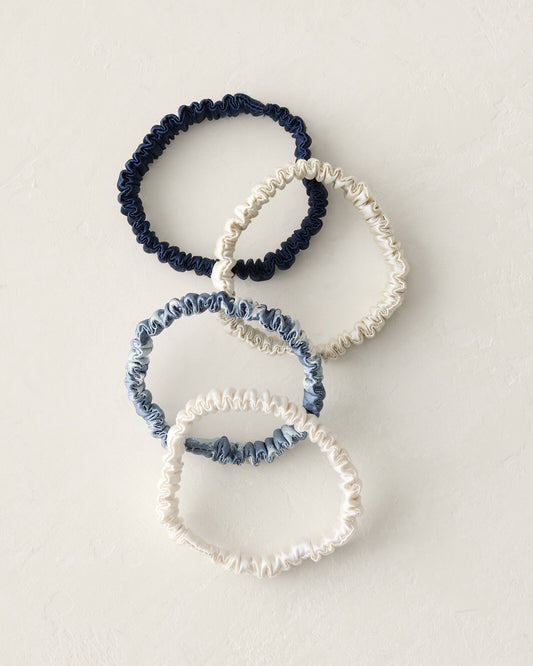 Talbots WASHABLE SILK HAIR TIES — WAVE MULTI