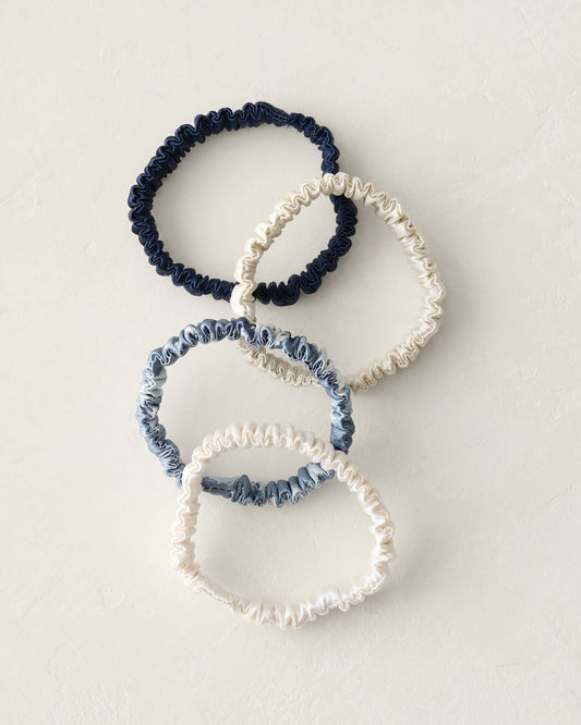 Talbots WASHABLE SILK HAIR TIES — WAVE MULTI