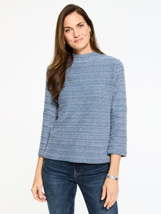 Talbots MOCKNECK KNIT SWING TOP