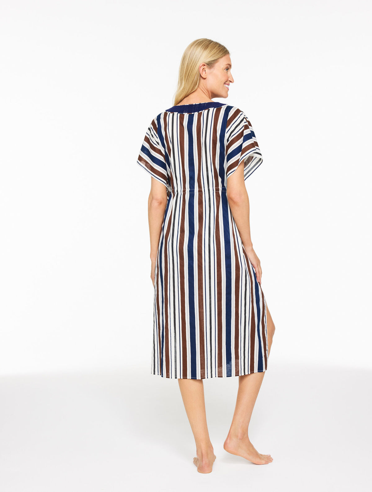 Talbots AQUA CLUB CAFTAN COVER-UP - AQUATIC STRIPE