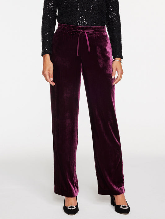 Talbots STRAIGHT LEG VELVET PULL-ON PANTS