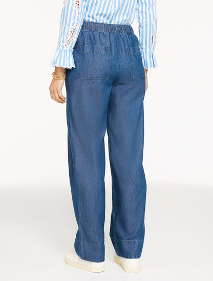 Talbots STRAIGHT LEG PULL-ON PANTS - REFINED DENIM