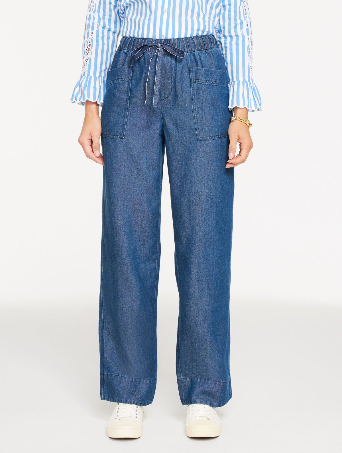 Talbots STRAIGHT LEG PULL-ON PANTS - REFINED DENIM