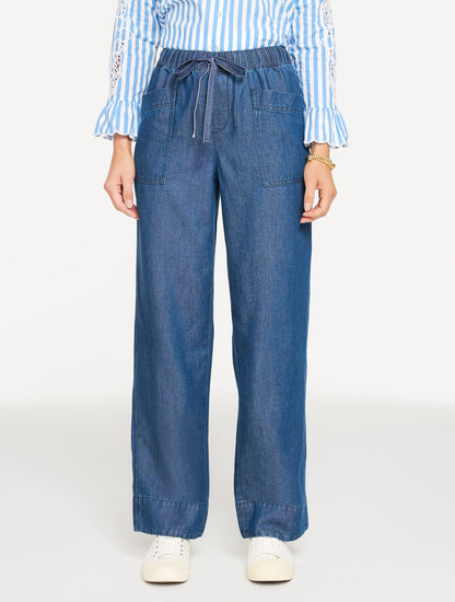 Talbots STRAIGHT LEG PULL-ON PANTS - REFINED DENIM