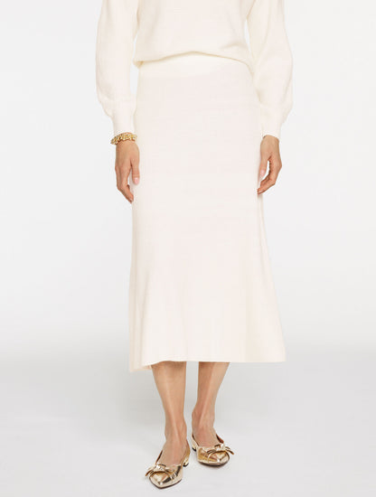 Talbots RIBBED FIT & FLARE MIDI SKIRT