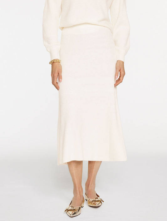 Talbots RIBBED FIT & FLARE MIDI SKIRT