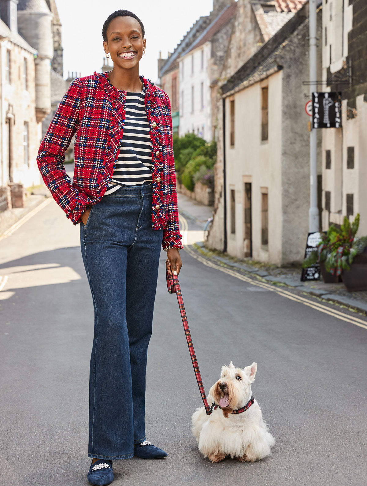 Talbots LADY JACKET - CUPID TARTAN