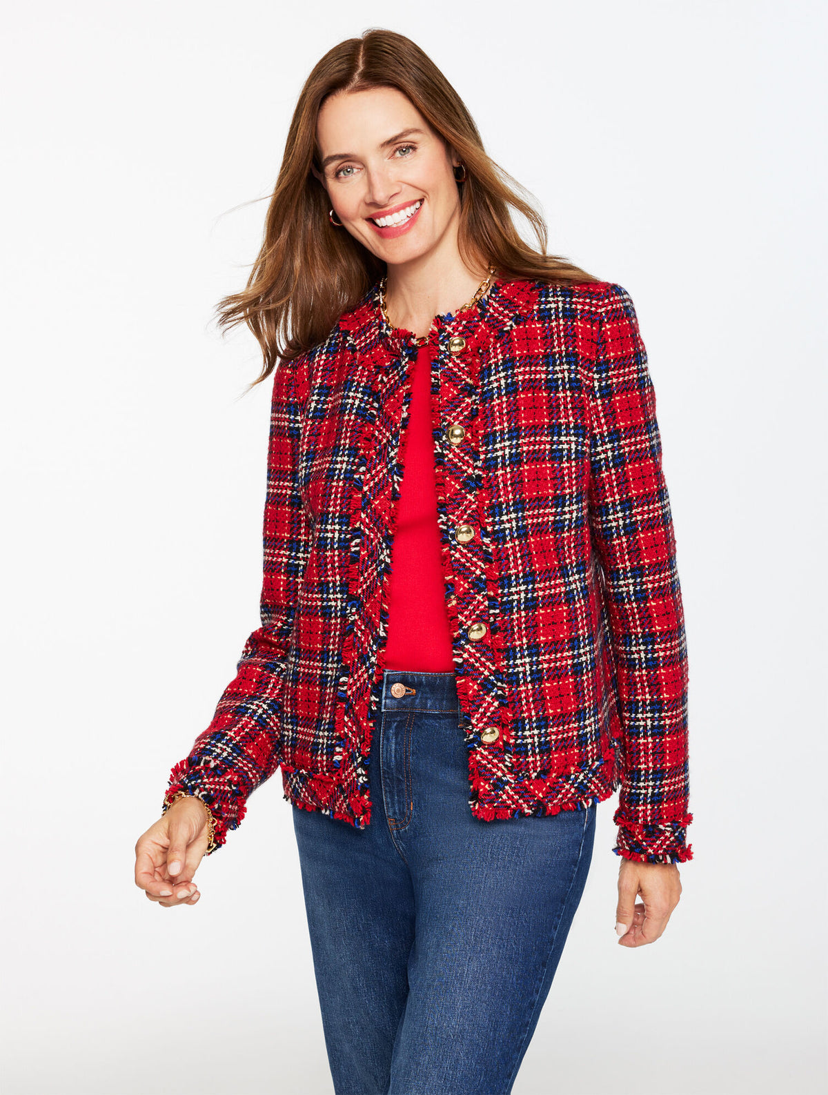 Talbots LADY JACKET - CUPID TARTAN