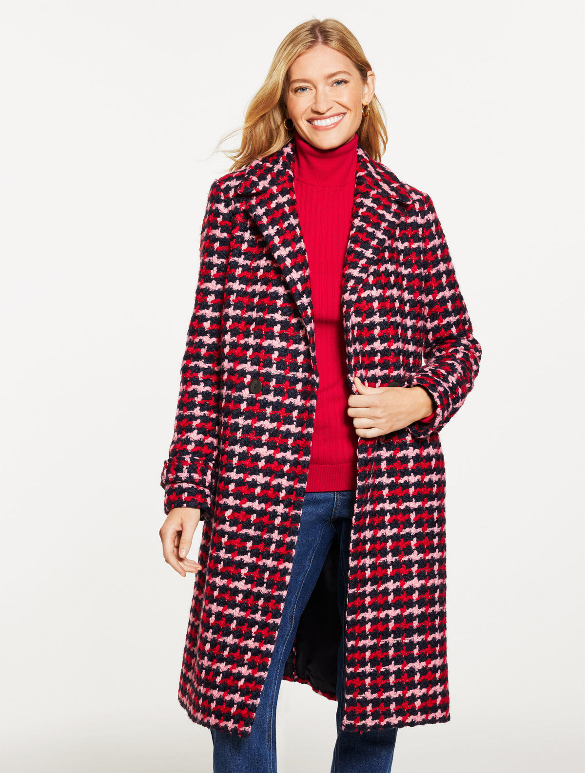 Talbots SUGARPLUM TWEED COAT