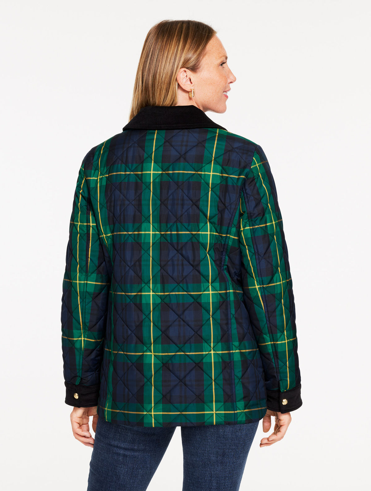 Talbots PUFFER JACKET - SLOANE TARTAN